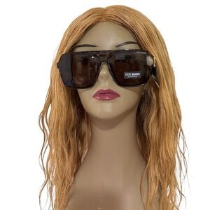 Steve Madden Oversized Dark Tortoise Square Sunglasses